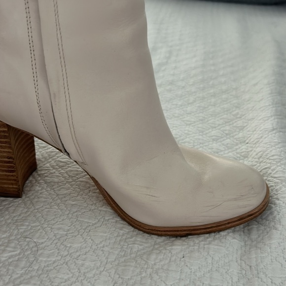 Nine West Dips Block Heel Booties in Chic Cream - Picture 8 of 9